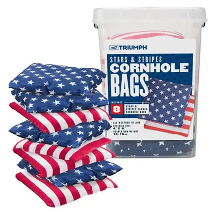 Patriotic Stars And Stripes Bean Bag Set - 8 Pack (16Oz) 1