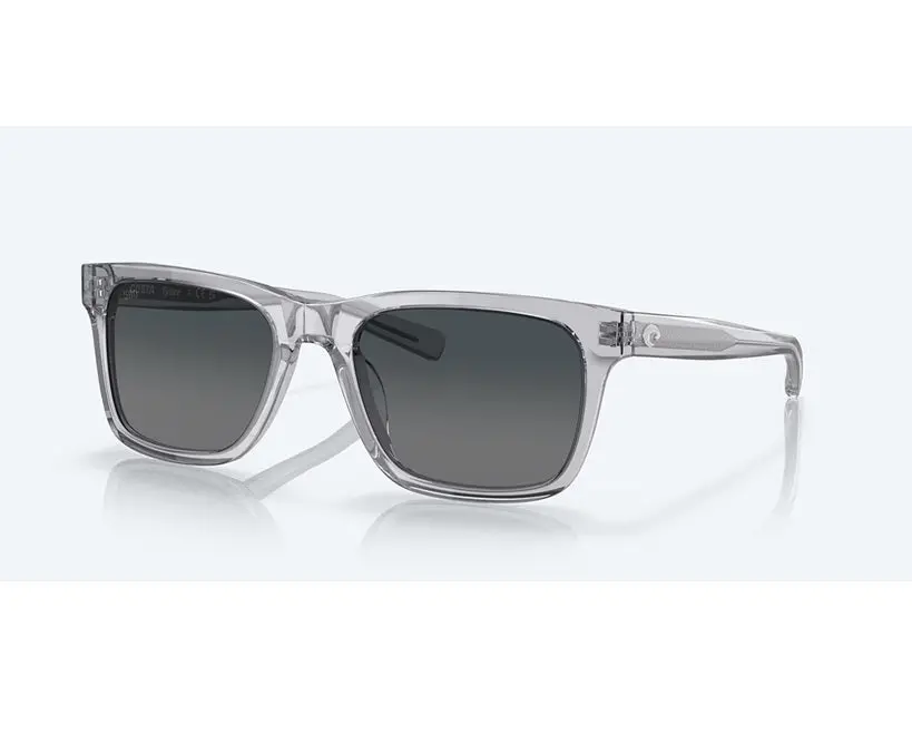 Tybee Shiny Light Crystal Gray With Gray Gradient Polarized Glass Lens 1