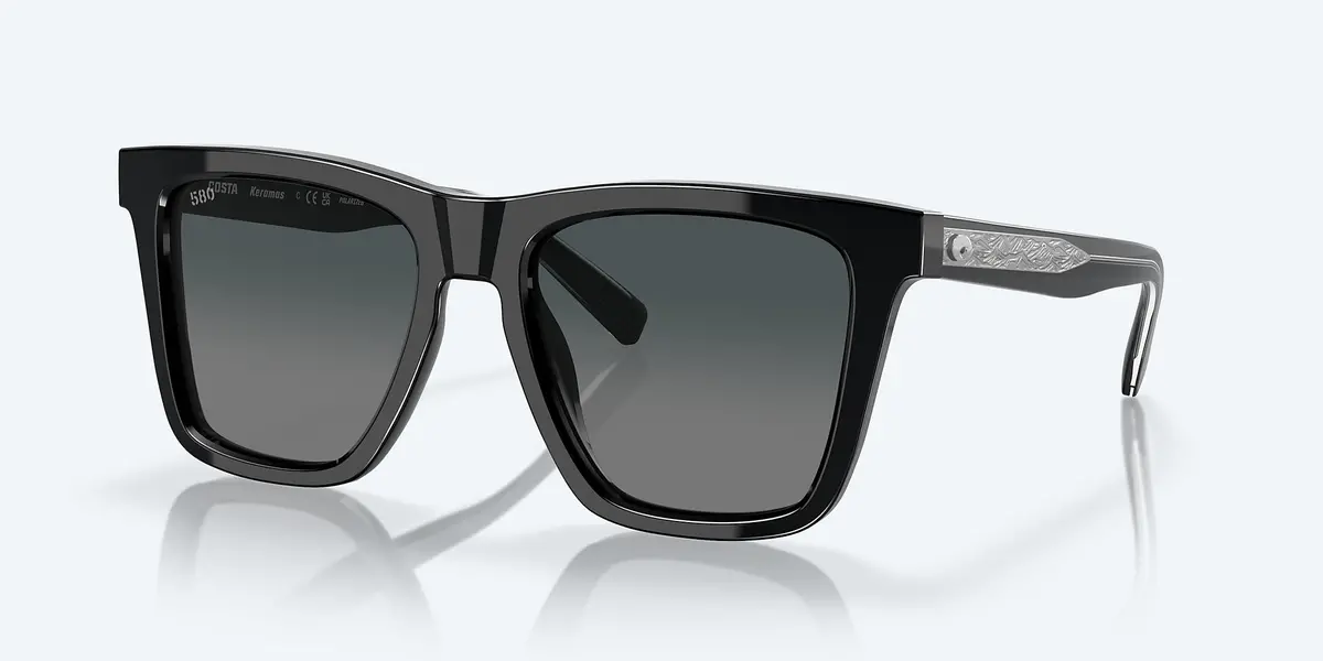 Keramas Polarized Sunglasses - Gray Glass Lense/Black Frame 1