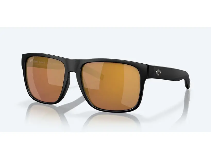 Spearo Xl Matte Black Frame With Gold Mirror Polarized Glass Lens 1