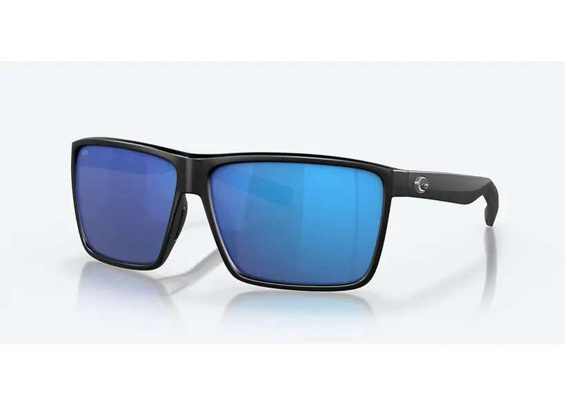 Rincon Matte Black Frame With Blue Mirror Polarized Glass Lens 1