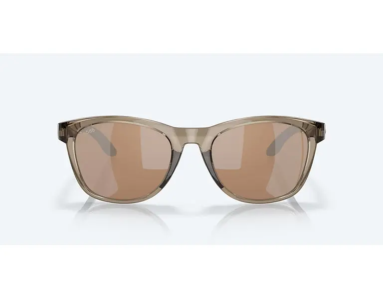 Women's Aleta Taupe Crystal Frame With Copper Silver Mirror Polarize Glass Lens 2