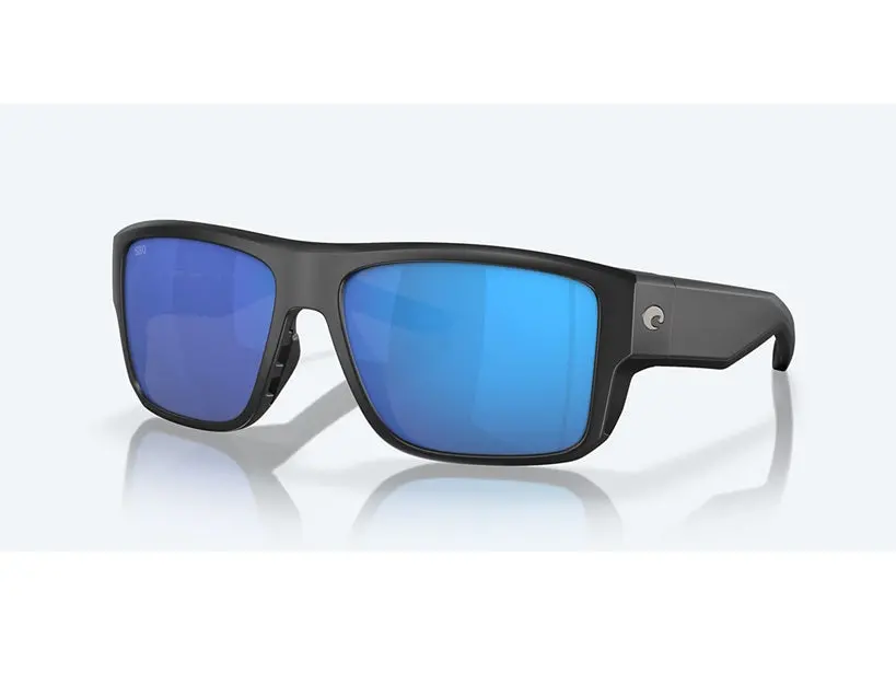 Taxman Matte Black Frame With Blue Mirror Polarized Glass Lens 1