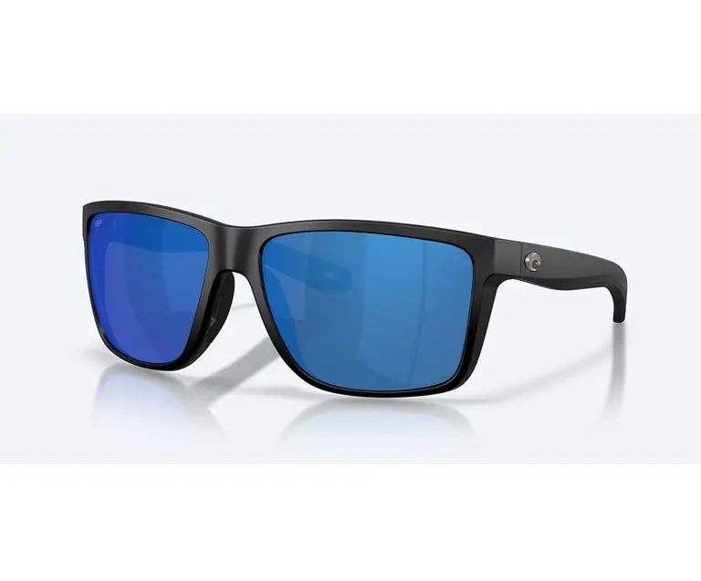 Broadbill Ii Xl Matte Black Frame With Blue Mirror Polarized Polycarbonate Lens 1