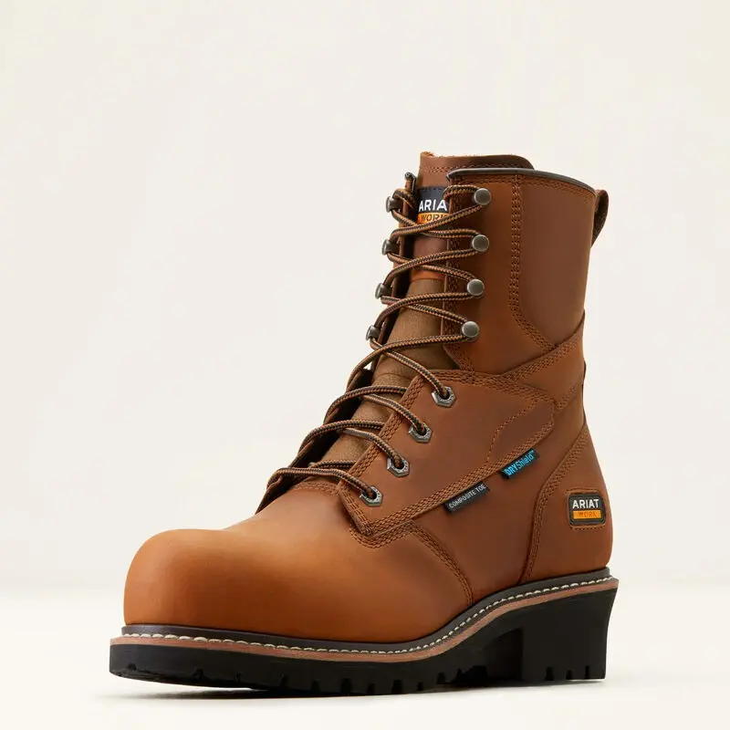 Men's Logger Shock Shield Waterproof Composite Toe Work Boot 1