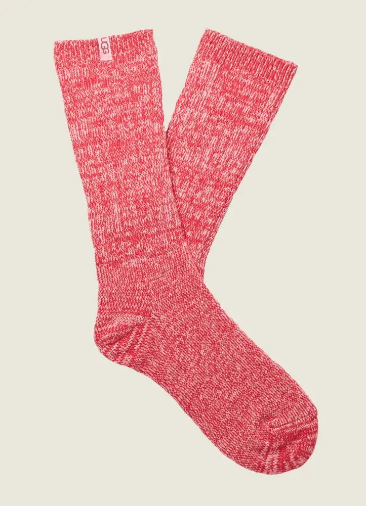 Women's Rib Knit Slouchy Crew Sock 1