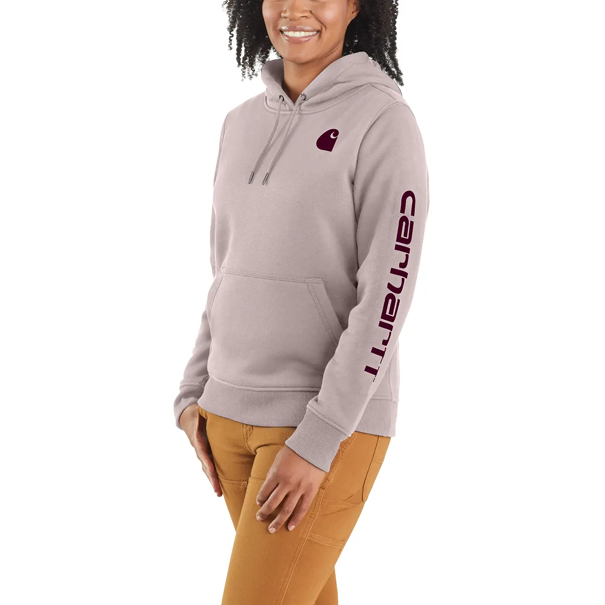 Women's Relaxed Fit Midweight Logo Sleeve Graphic Sweatshirt 1