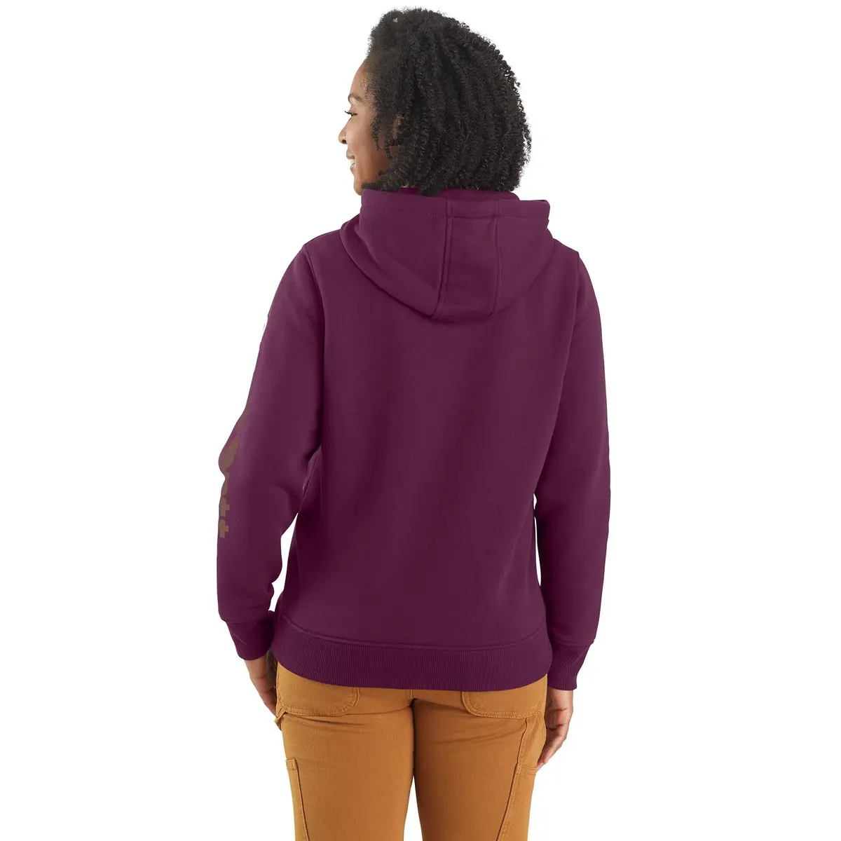 Women's Relaxed Fit Midweight Logo Sleeve Graphic Sweatshirt 2
