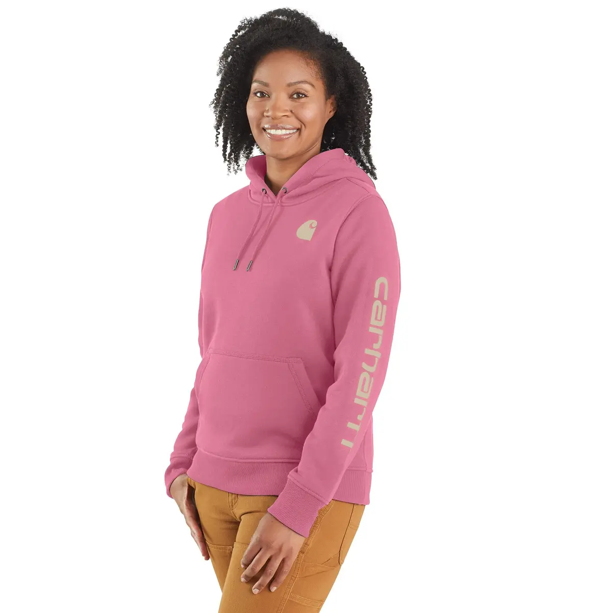 Women's Relaxed Fit Midweight Logo Sleeve Graphic Sweatshirt 1