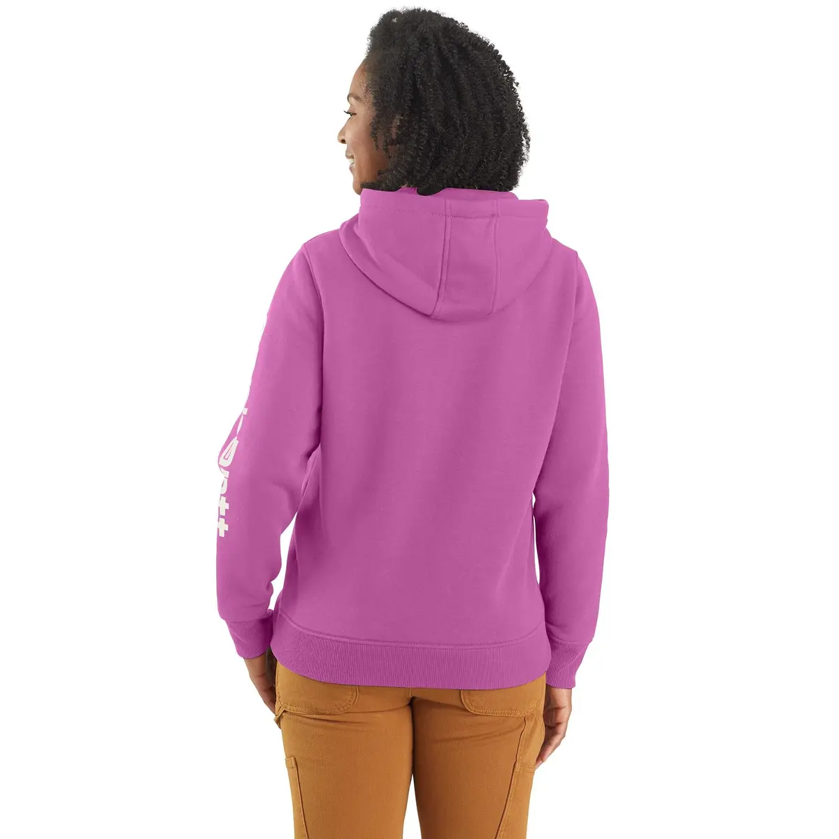 Women's Relaxed Fit Midweight Logo Sleeve Graphic Sweatshirt 2