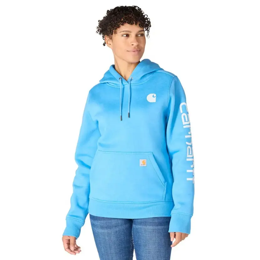 Women's Relaxed Fit Midweight Logo Sleeve Graphic Sweatshirt 1