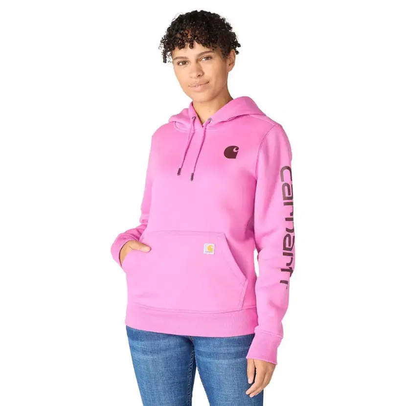 Women's Relaxed Fit Midweight Logo Sleeve Graphic Sweatshirt 1