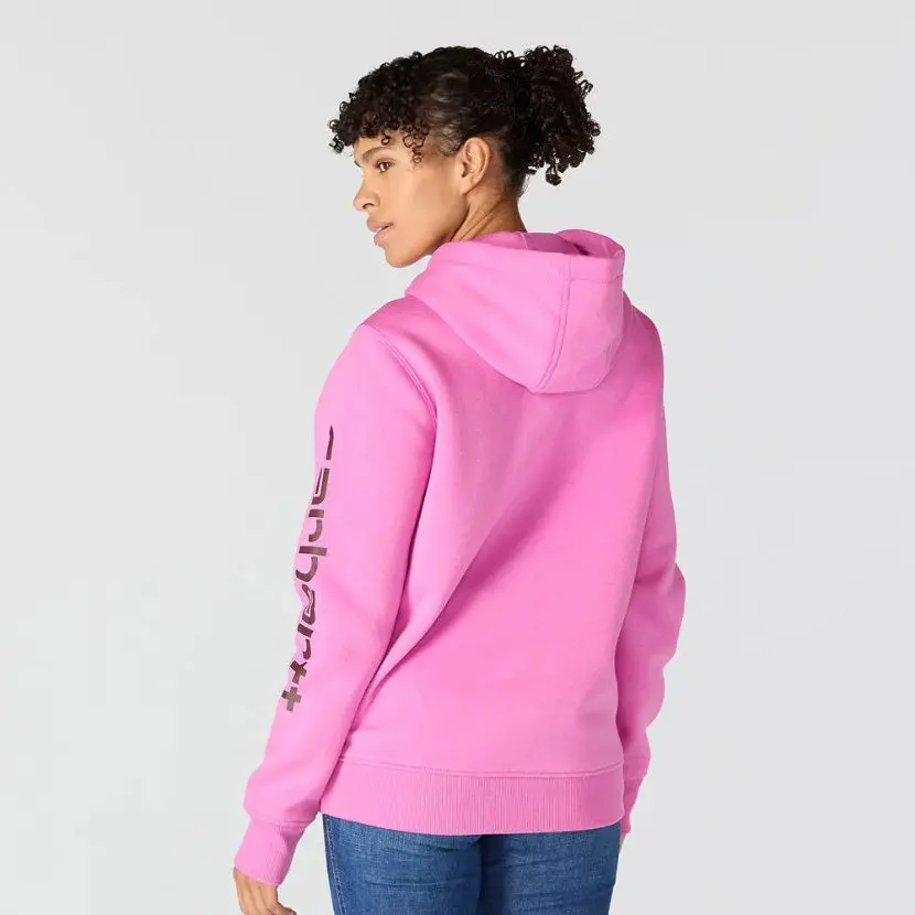 Women's Relaxed Fit Midweight Logo Sleeve Graphic Sweatshirt 3