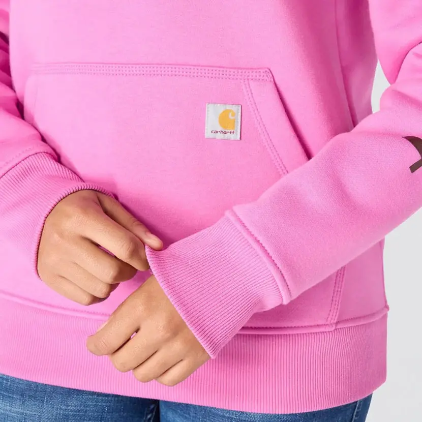 Women's Relaxed Fit Midweight Logo Sleeve Graphic Sweatshirt 4