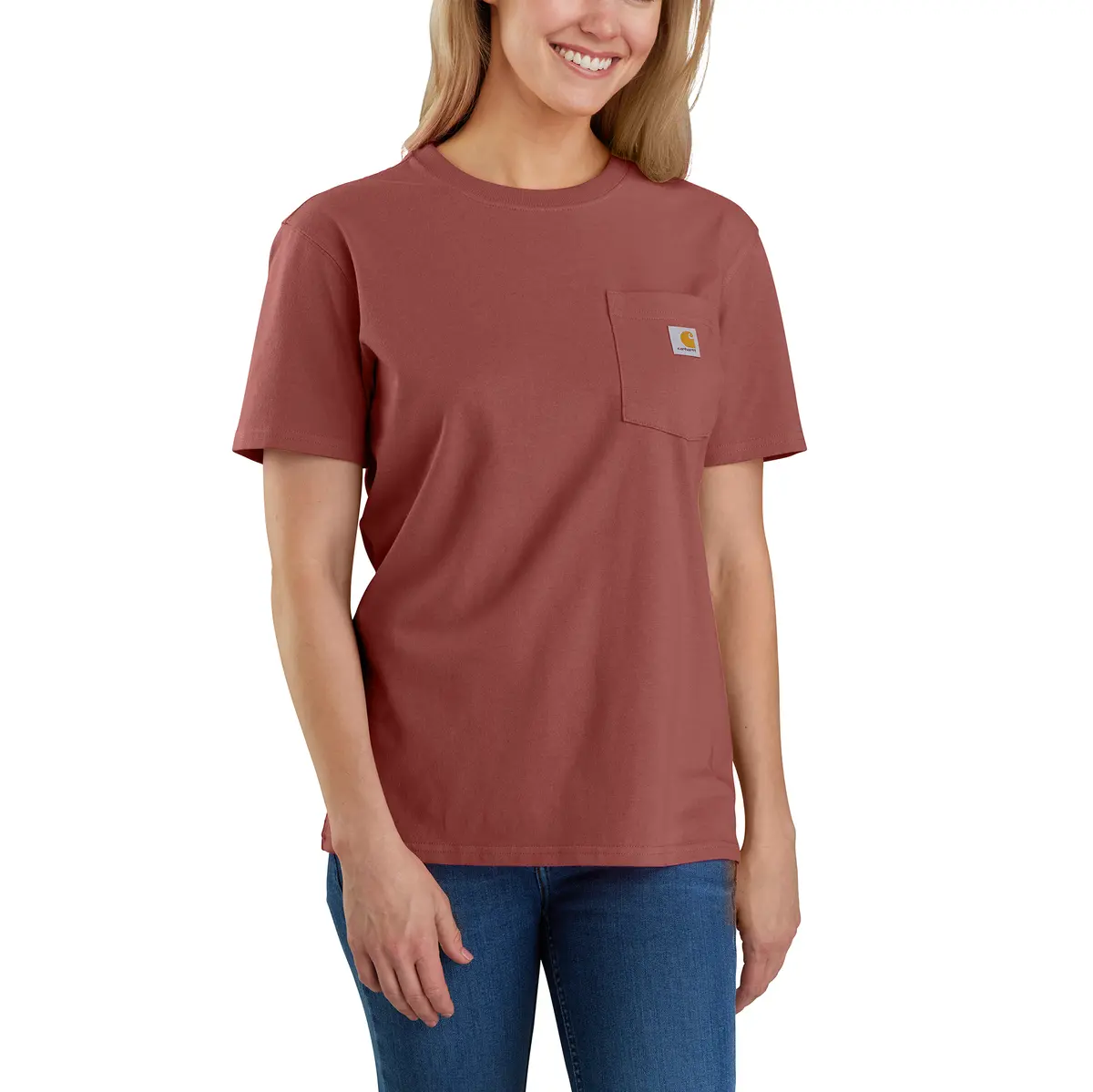 Women's Loose Fit Heavyweight Short-Sleeve Pocket T-Shirt 1