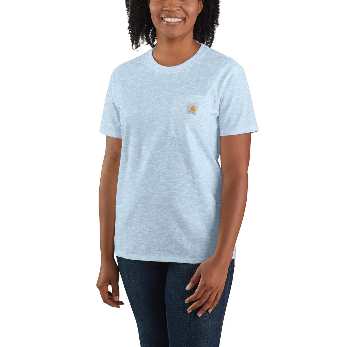Women's Loose Fit Heavyweight Short-Sleeve Pocket T-Shirt 1