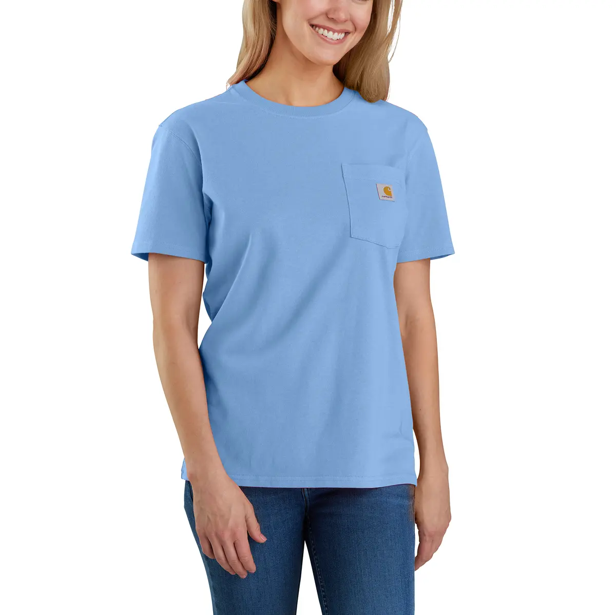 Women's Loose Fit Heavyweight Short-Sleeve Pocket T-Shirt 1