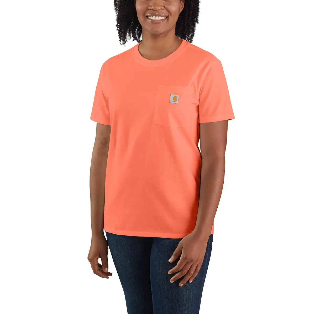 Women's Loose Fit Heavyweight Short-Sleeve Pocket T-Shirt 1