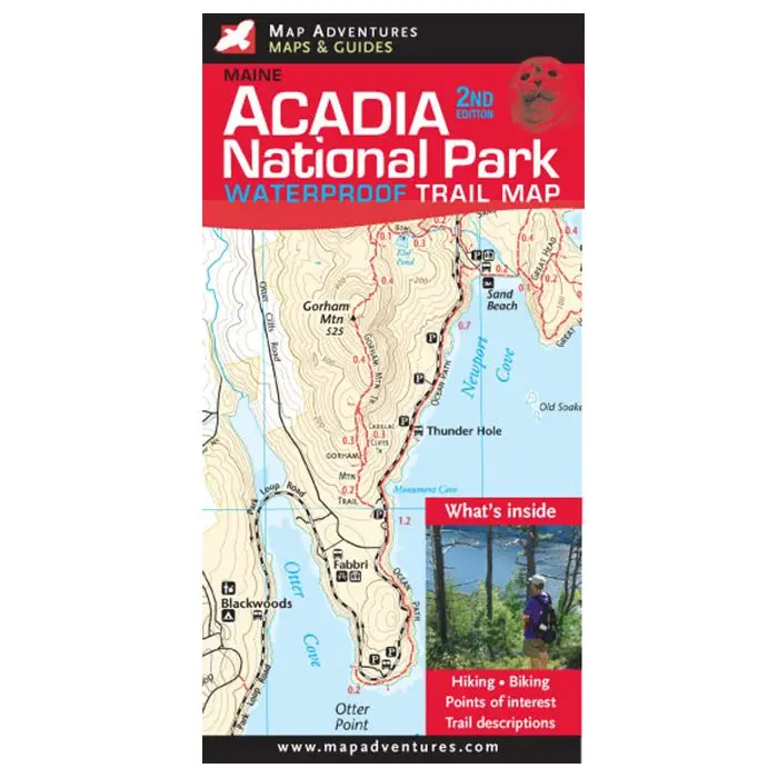Acadia National Park Waterproof Trail Map 1