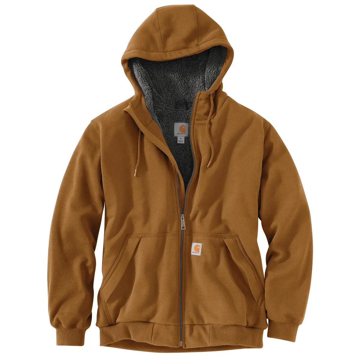 Men's Rain Defender Relaxed Fit Midweight Sherpa-Lined Full Zip Sweatshirtt 1
