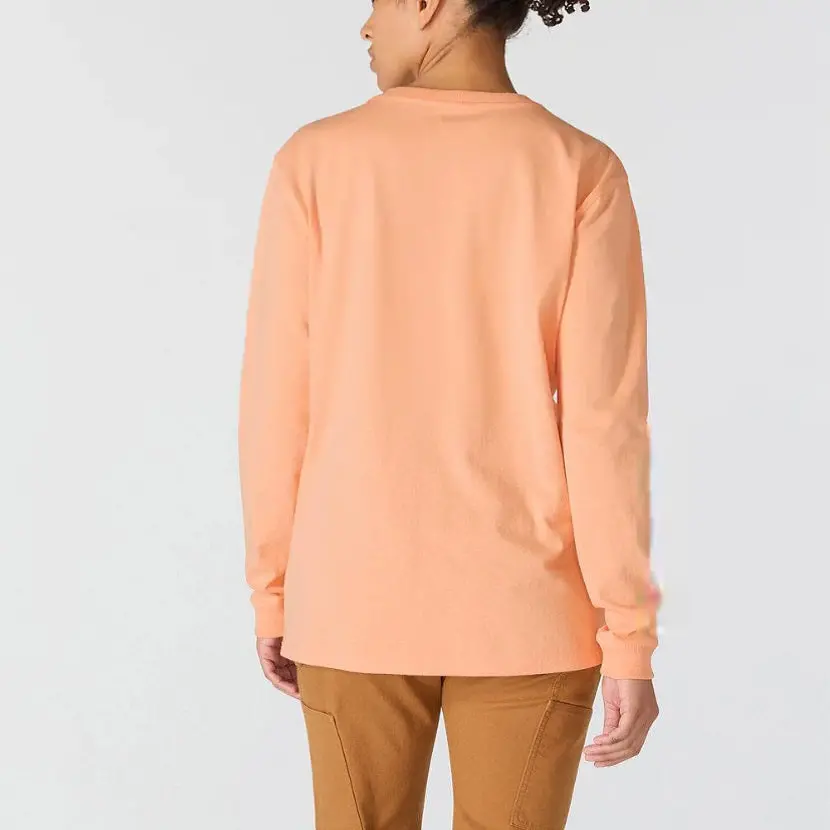 Women's Loose Fit Heavyweight Long-Sleeve Logo Sleeve Graphic T-Shirt 4