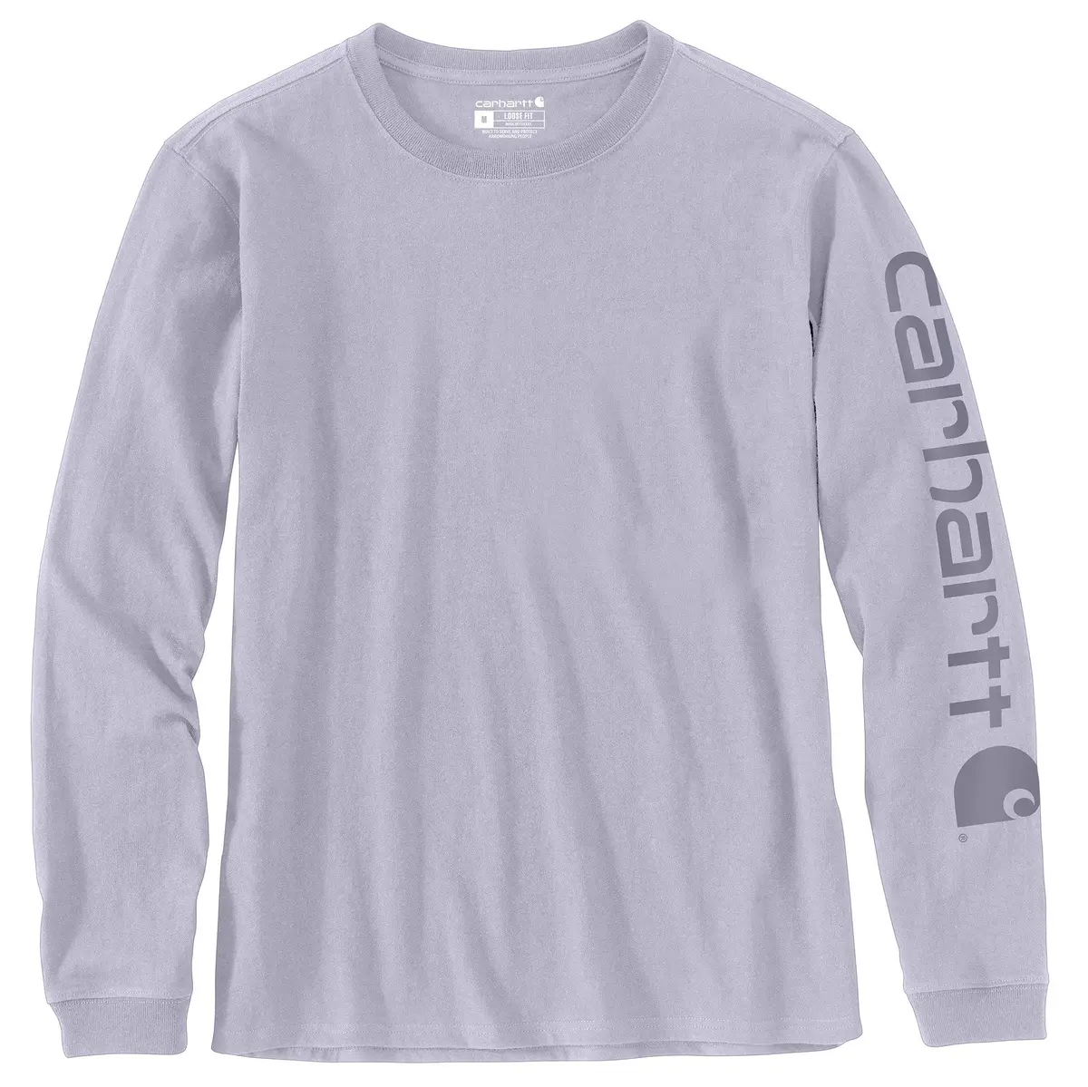Women's Loose Fit Heavyweight Long-Sleeve Logo Sleeve Graphic T-Shirt 1