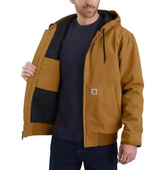 Men's Loose Fit Washed Duck Insulated Active Jac - Big 2
