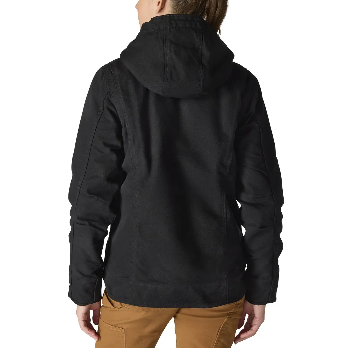 Women's Loose Fit Washed Duck Sherpa Lined Jacket 2