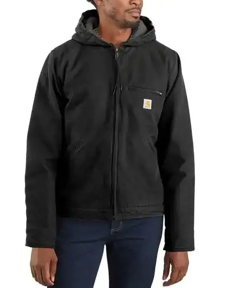 Men's Big Relaxed Fit Washed Duck Sherpa Lined Jacket 1