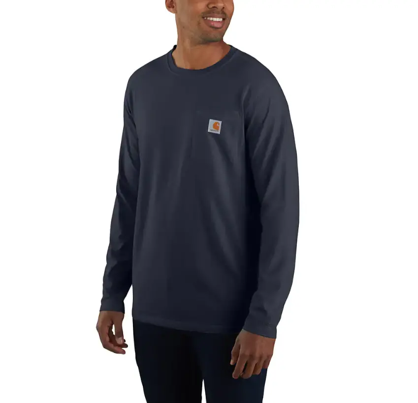 Men's Force Relaxed Fit Midweight Long-Sleeve Pocket T-Shirt 1