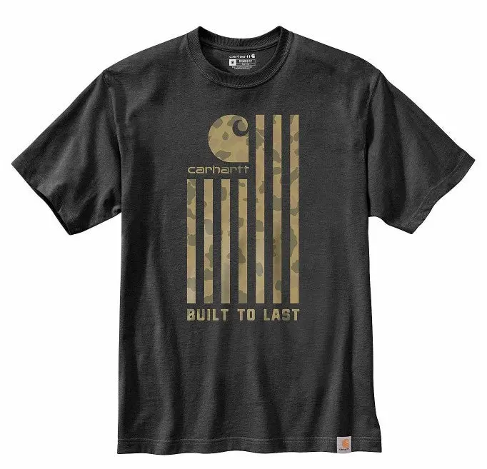 Men's Relaxed Fit Midweight Short-Sleeve Flag Graphic T-Shirt 1