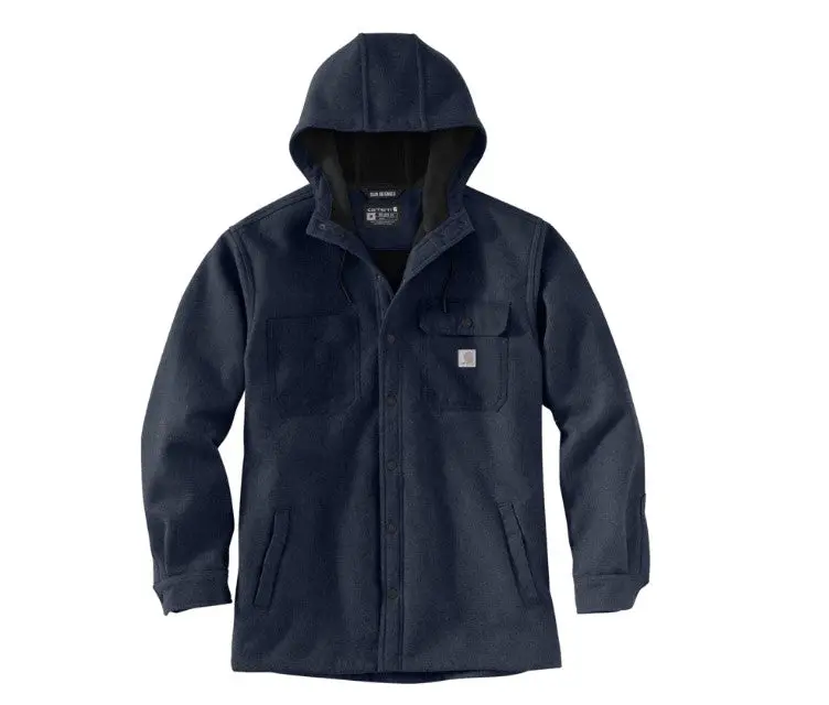 Men's Rain Defender Relaxed Fit Heavyweight Hooded Shirt Jac 1