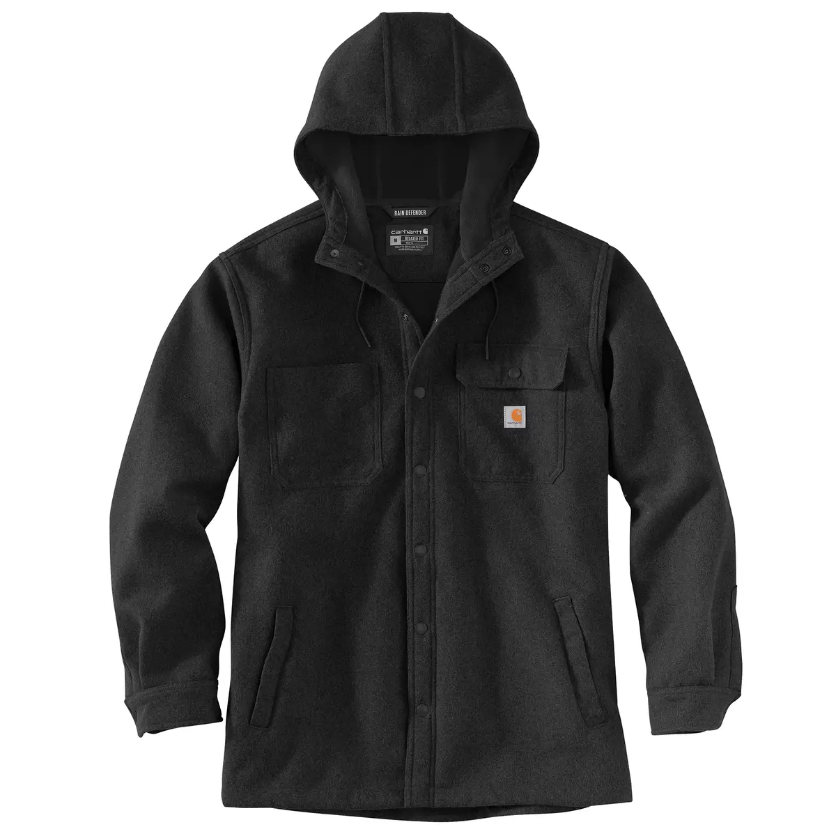 Men's Rain Defender Relaxed Fit Heavyweight Hooded Shirt Jac 1