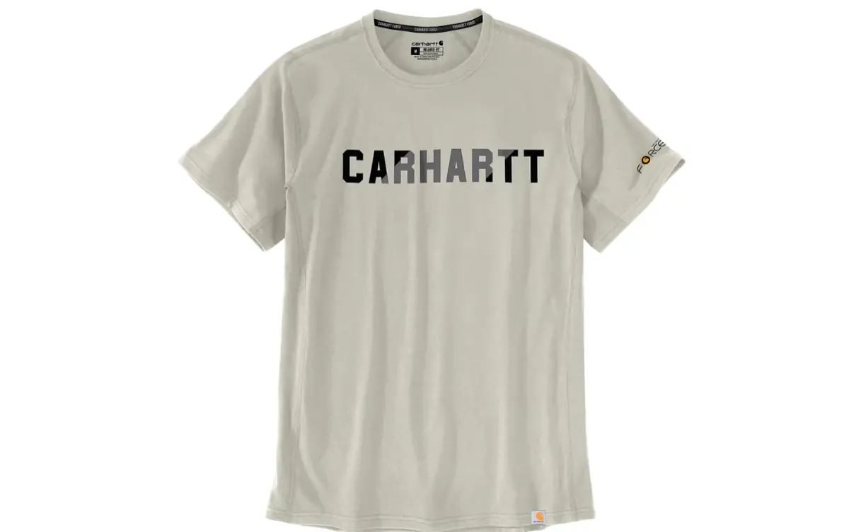 Men's Force Relaxed Fit Midweight Short-Sleeve Block Logo Graphic T-Shirt 1