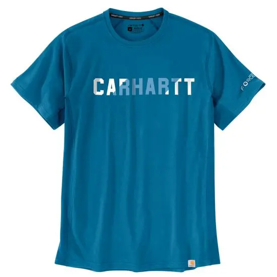 Men's Force Relaxed Fit Midweight Short-Sleeve Block Logo Graphic T-Shirt 1