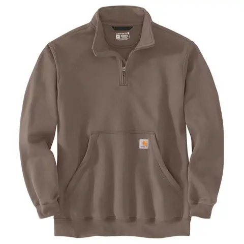 Loose Fit Midweight Quarter-Zip Mock-Neck Sweatshirt 1