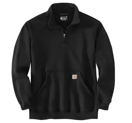 Loose Fit Midweight Quarter-Zip Mock-Neck Sweatshirt 1