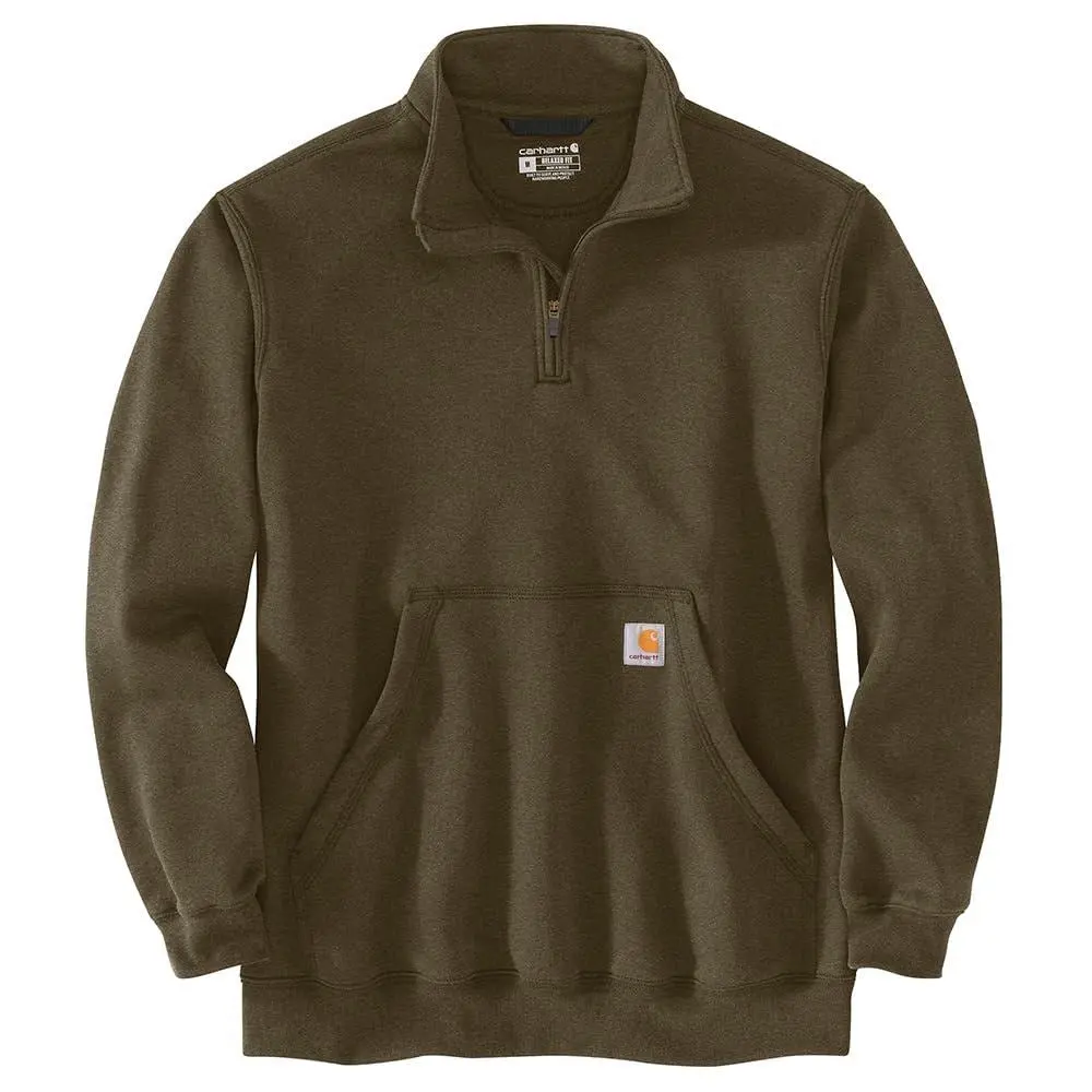 Men's Loose Fit Midweight Quarter-Zip Mock-Neck Sweatshirt 1