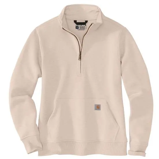 Women's Relaxed Fit Midweight Quarter-Zip Mock-Neck Sweatshirt 1