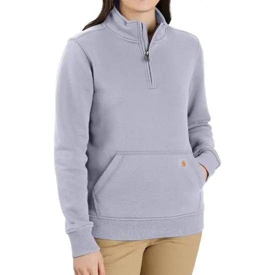 Women's Relaxed Fit Midweight Quarter-Zip Mock-Neck Sweatshirt 1