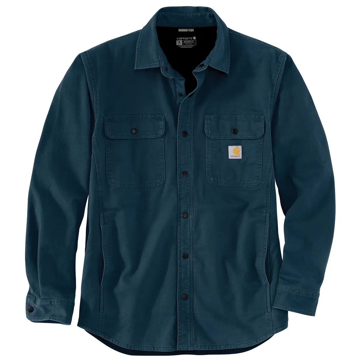 Men's Rugged Flex Relaxed Fit Canvas Fleece Lined Shirt Jac 1