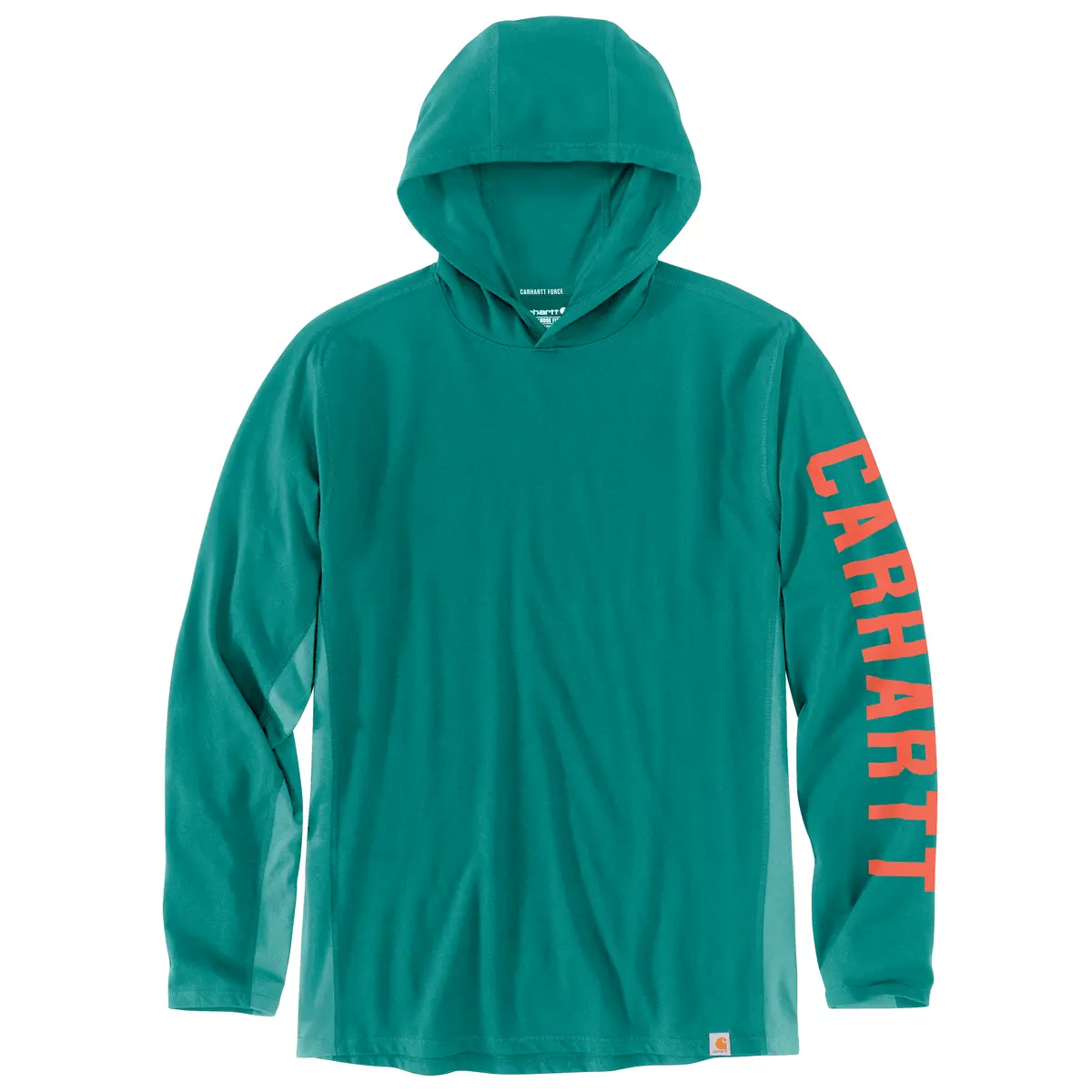 Men's Force Relaxed Fit Midweight Long-Sleeve Logo Graphic Hooded T-Shirt 1