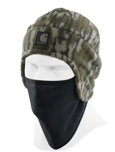 Men's Camo Fleece 2-In-1 Hat 1