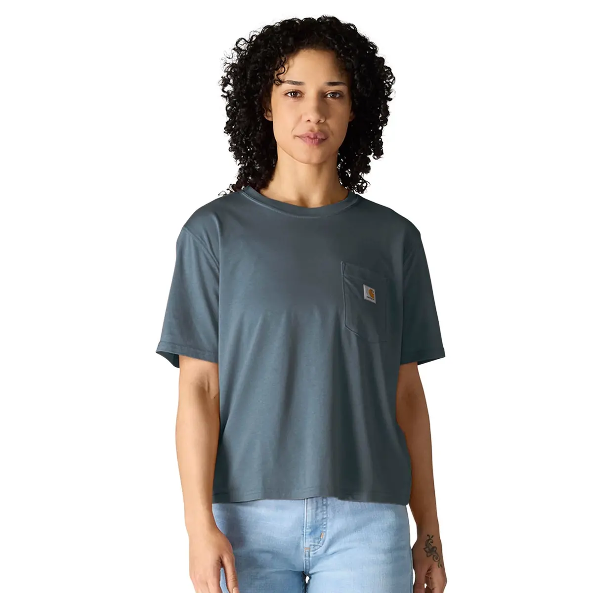 Women's Tencel Fiber Series Loose Fit Short-Sleeve Crewneck T-Shirt 1