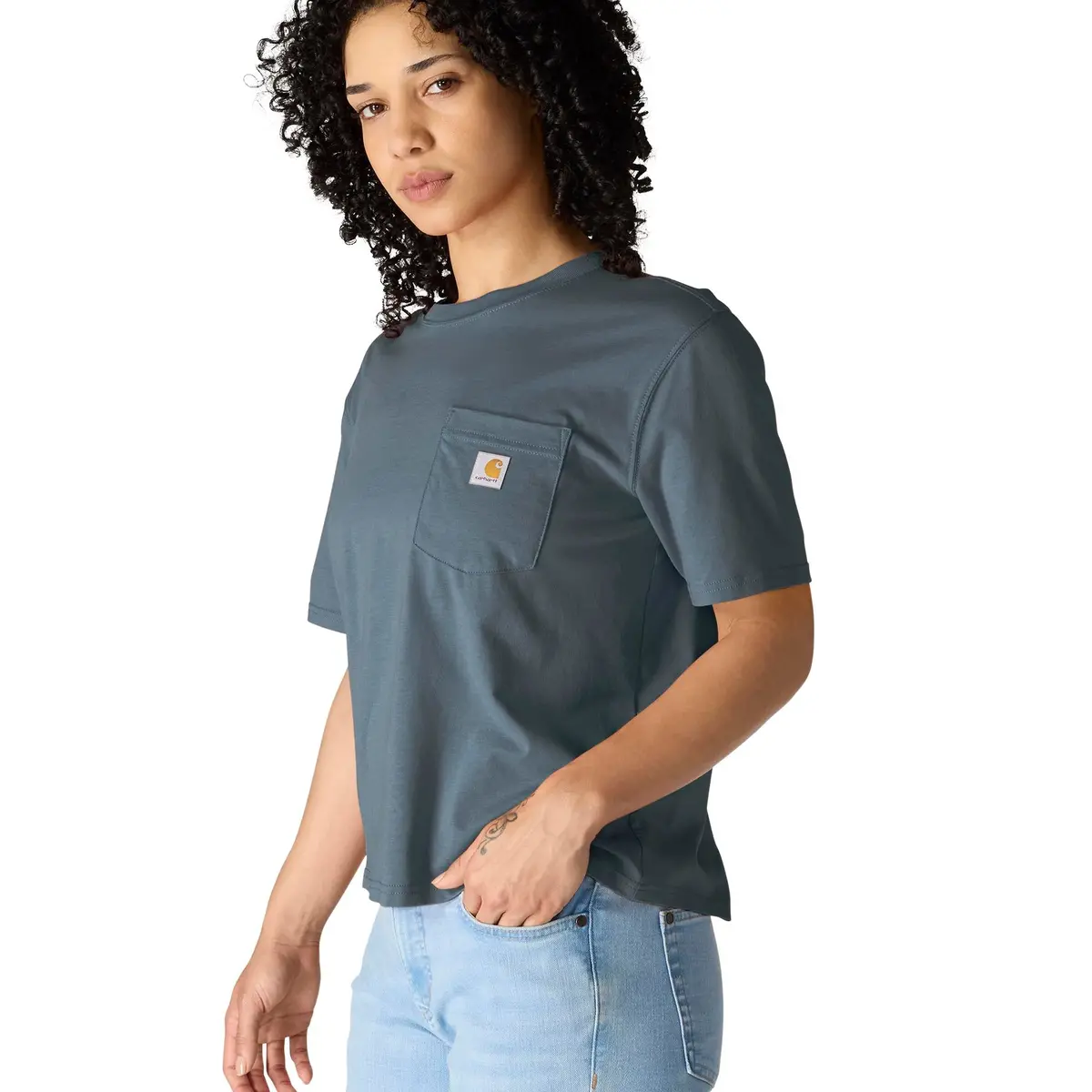 Women's Tencel Fiber Series Loose Fit Short-Sleeve Crewneck T-Shirt 2