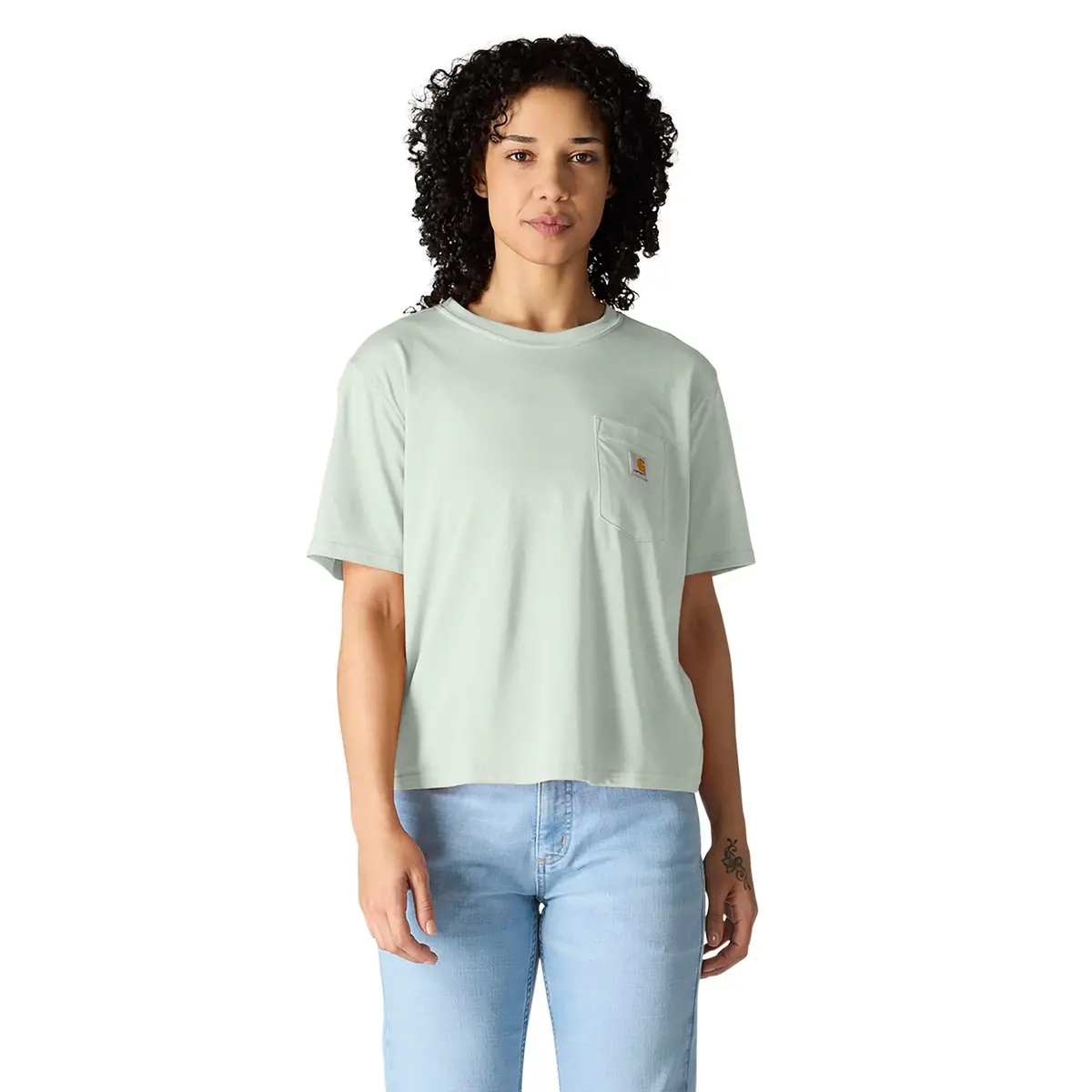 Women's Tencel Fiber Series Loose Fit Short-Sleeve Crewneck T-Shirt 1