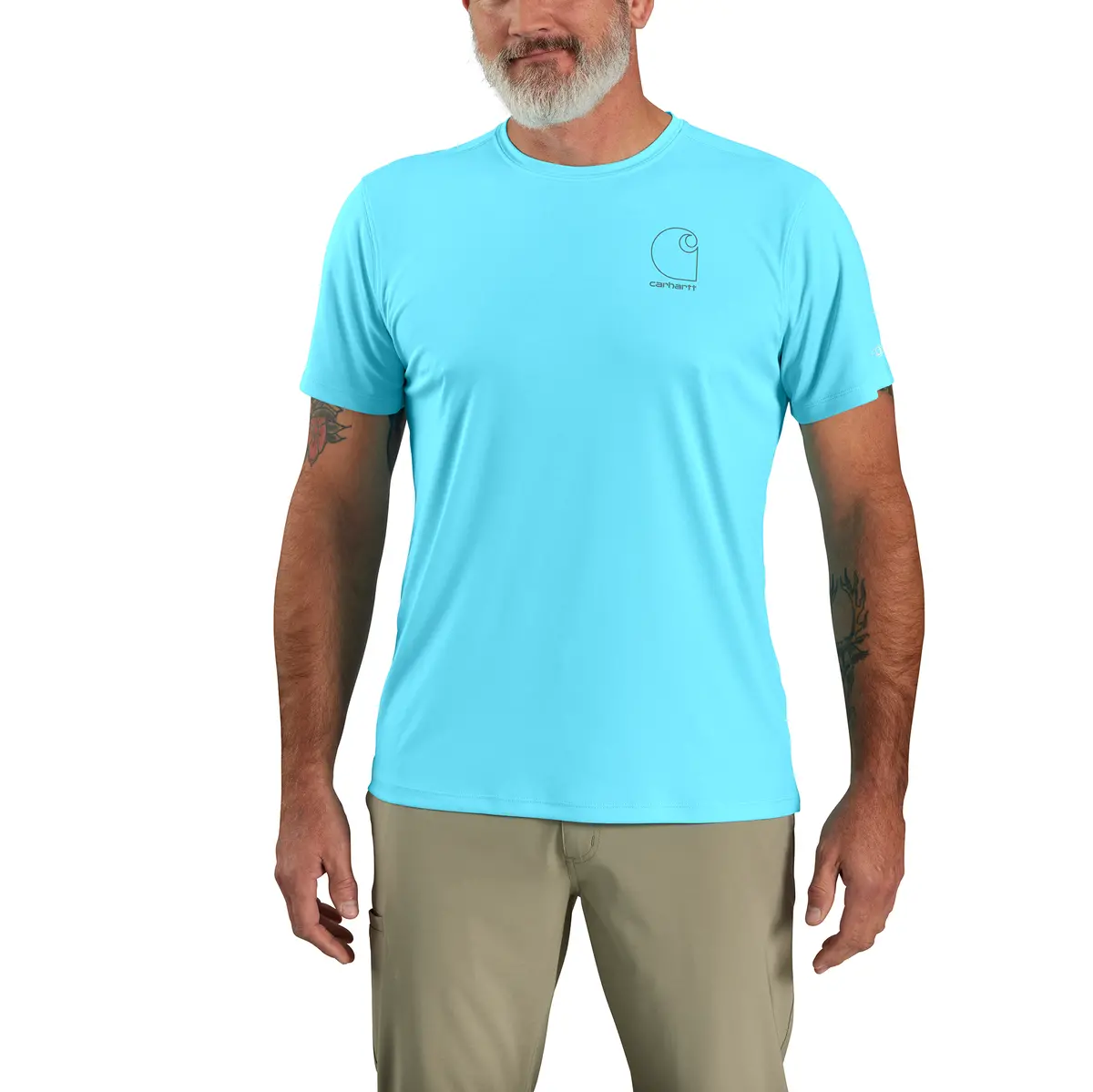 Men's Force Sun Defender Lightweight Short-Sleeve Logo Graphic T-Shirt 2