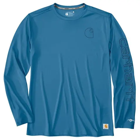 Men's Force Sun Defender Lightweight Long-Sleeve Logo Graphic T-Shirt 1