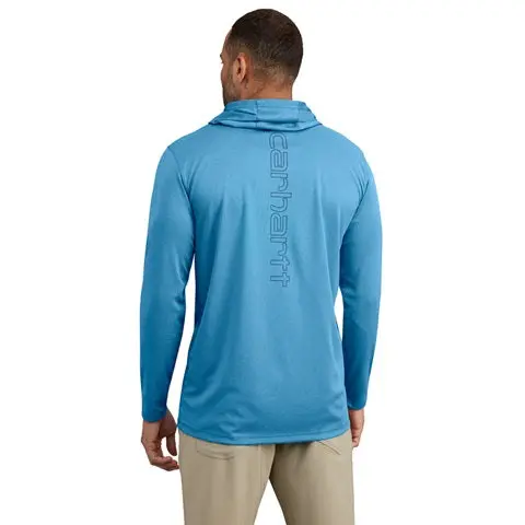 Men's Force Sun Defender Lightweight Long-Sleeve Hooded Logo Graphic T-Shirt 2