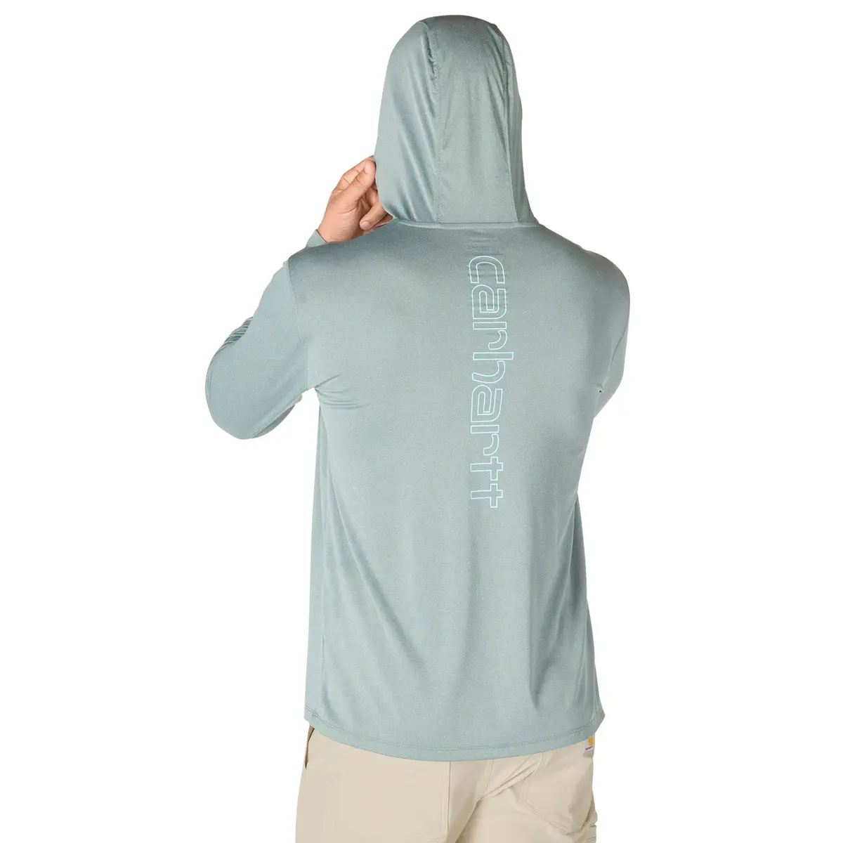 Men's Force Sun Defender Lightweight Long-Sleeve Hooded Logo Graphic T-Shirt 5